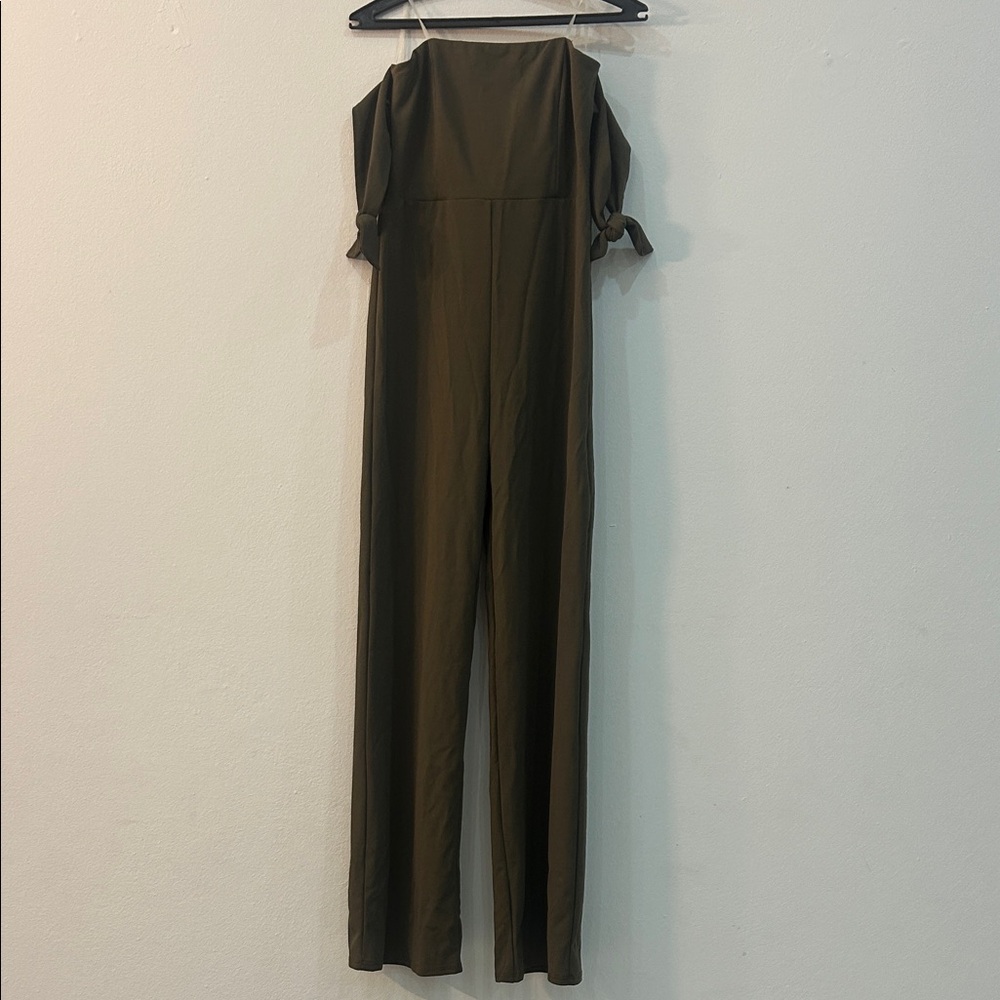 Elegant Olive Green Jumpsuit
